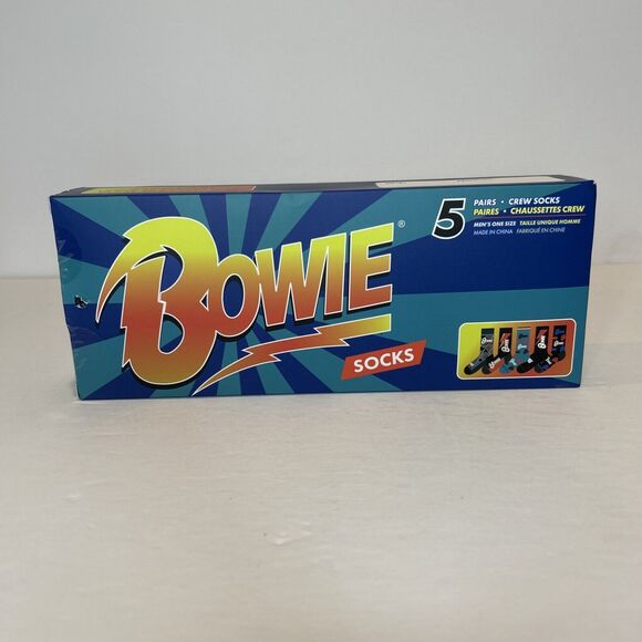 Perris David Bowie Archive‎ Crew Socks Designs 5 Pack Size 7-12 Mens Brand New - Picture 6 of 7